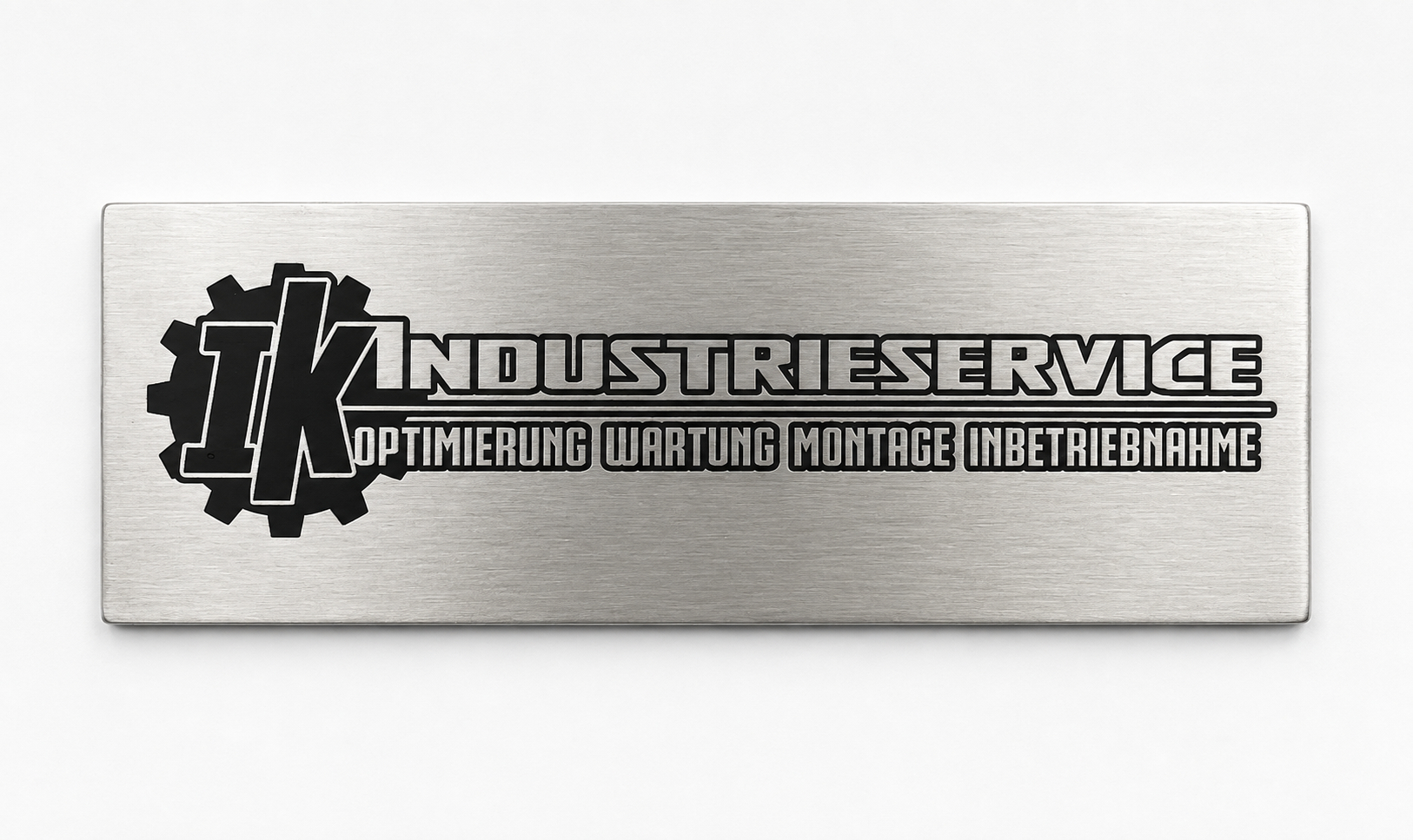 Laserbeschriftetes Schild